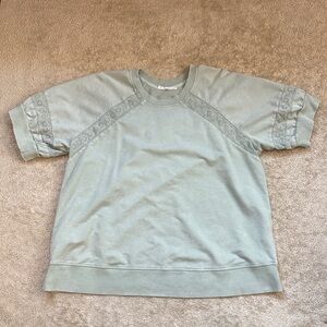 Green Short Sleeve Top